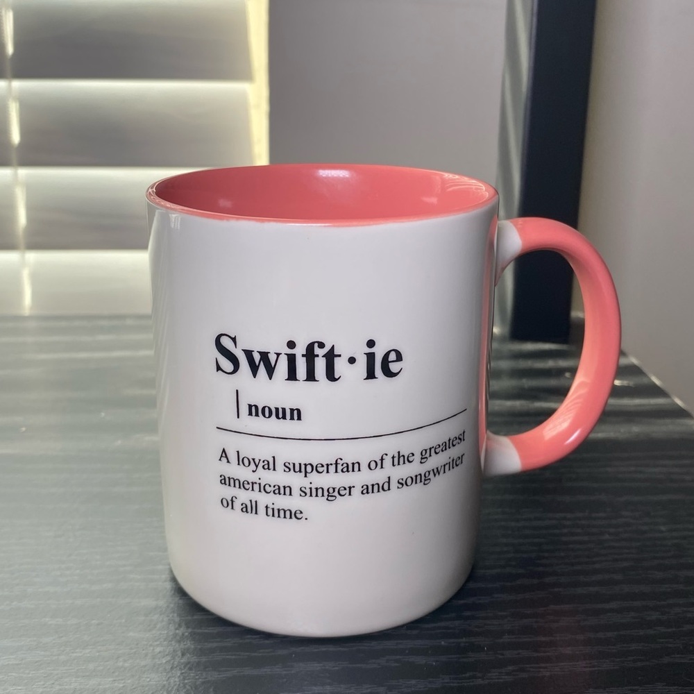 Taylor Swift White and Pink Mug